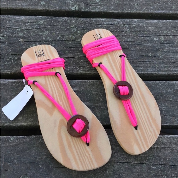 Mr Buho Lace Up Ankle Wrap Sandal Flat Flip Flop 7 - Picture 6 of 8